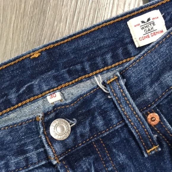 Levi’s White Oak Cone Denim “Wedgie”‎ Button Fly Fray Hem Medium Wash Jeans - Picture 8 of 15